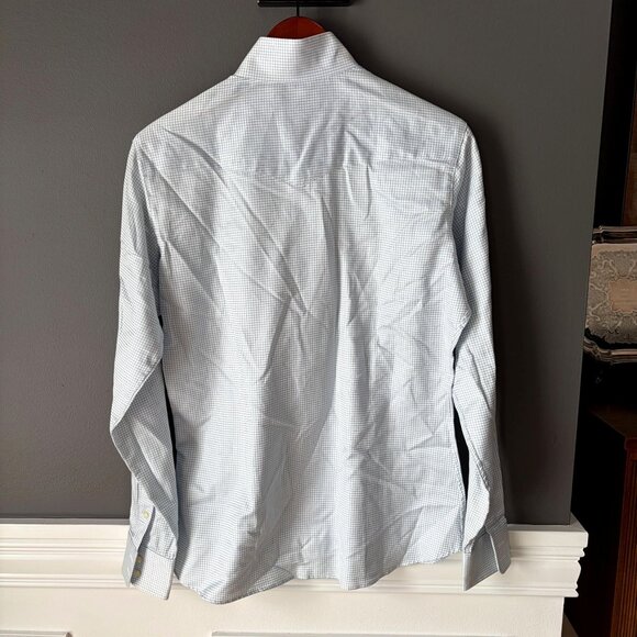 Essex Signature Collection Riding Show Hunt Shirt Blue Check Cotton Size 38 NWT - Picture 4 of 7